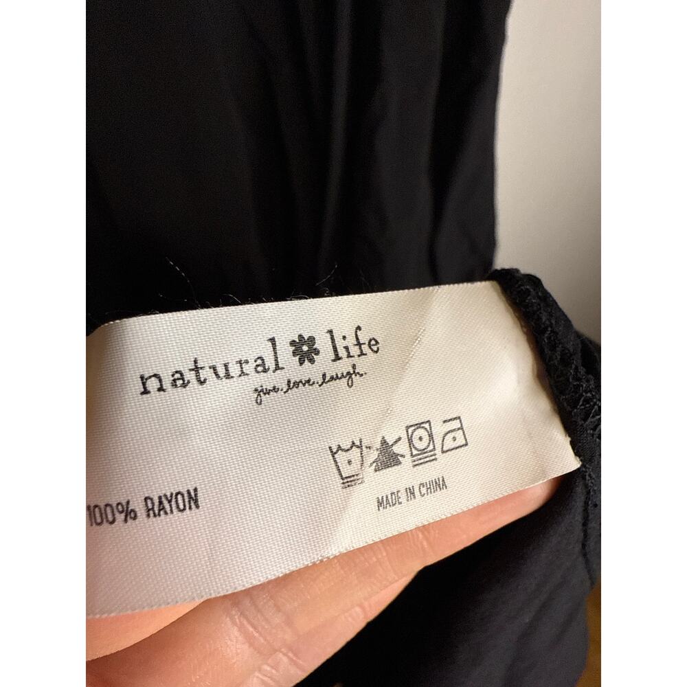 Natural Life Dress Small Black Tiered Whimsygoth Sundress - Picture 5 of 5